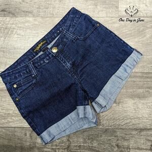 Southpole Juniors Embroidered Pocket Denim Shorts Size 9